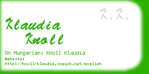 klaudia knoll business card